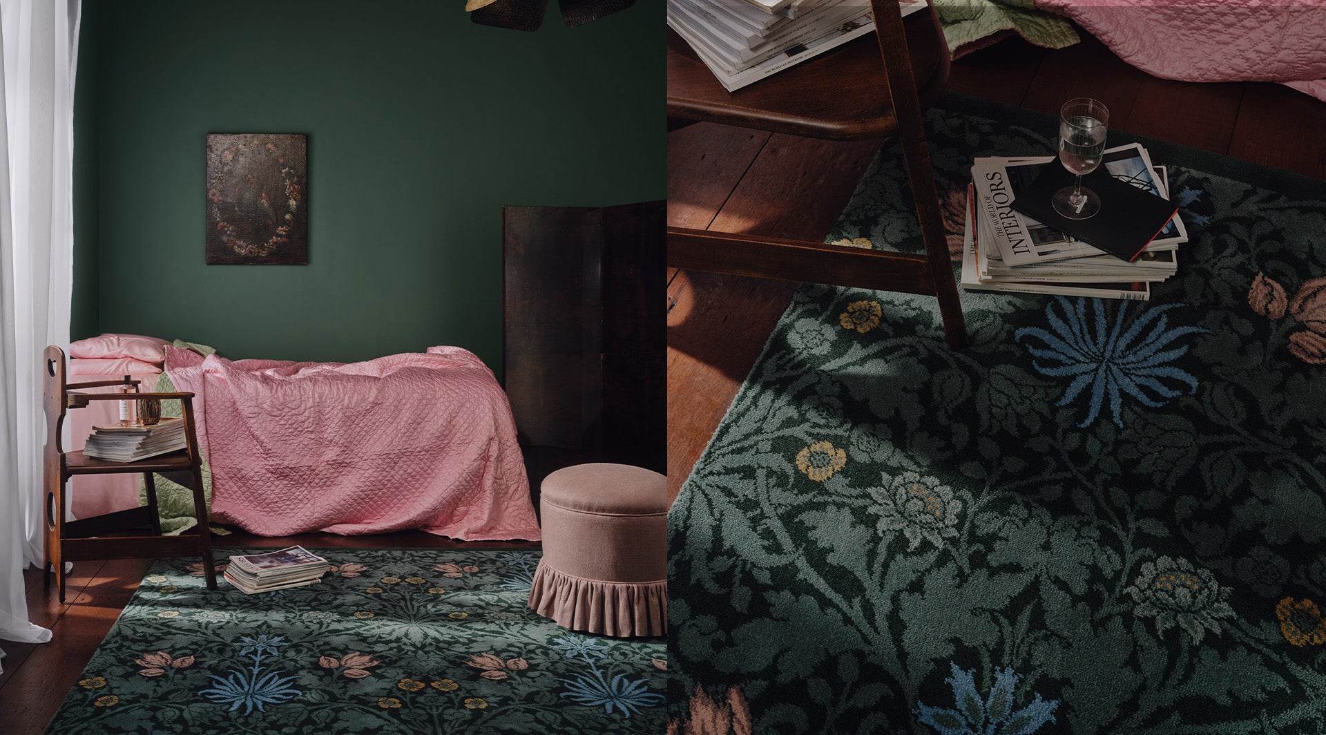 a room with a bed and a chair