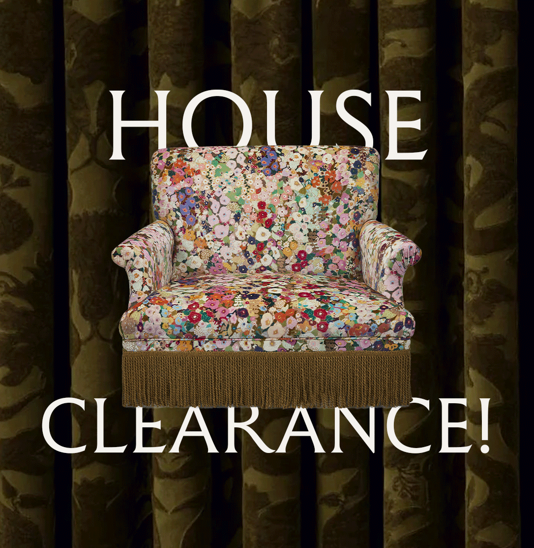 a chair with a floral pattern