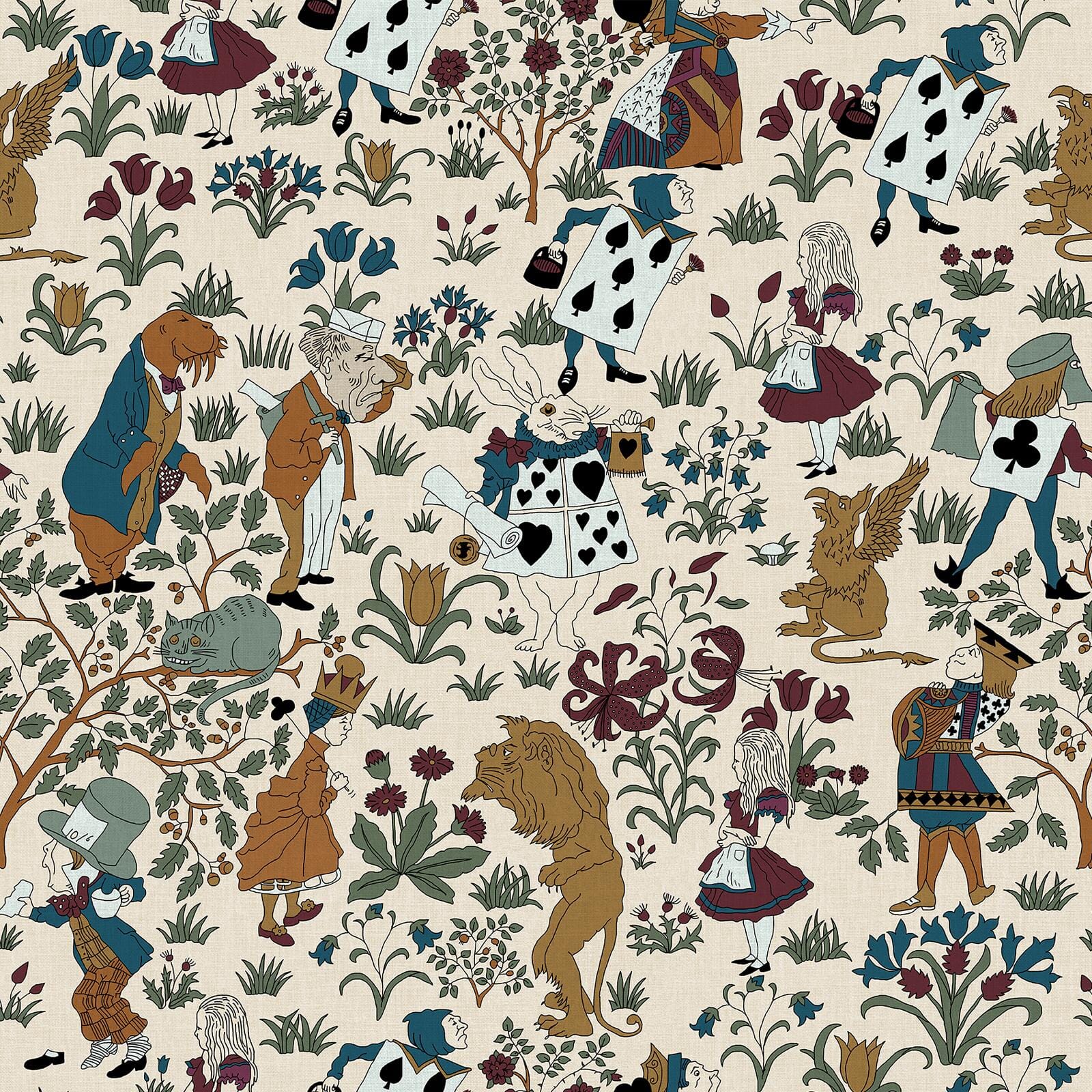ALICE IN WONDERLAND Wallpaper Sample - Achillea