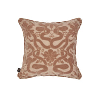 ANACONDA Medium Cut-Velvet Cushion - Dusky Pink
