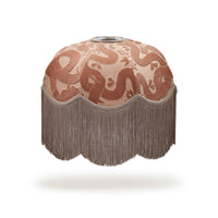 ANACONDA Cut-Velvet Tilia Lampshade - Dusky Pink