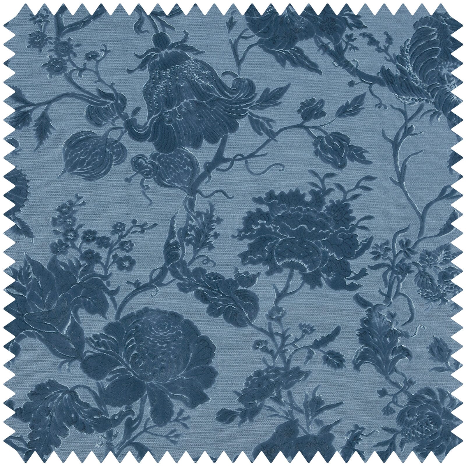 ARTEMIS Cut-Velvet - Cerulean Sample