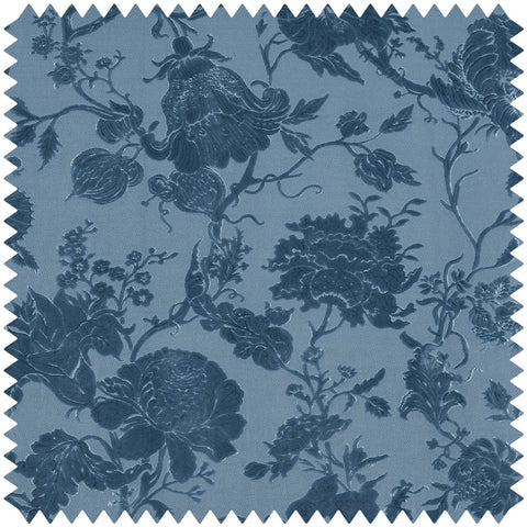ARTEMIS Cut-Velvet - Cerulean Sample