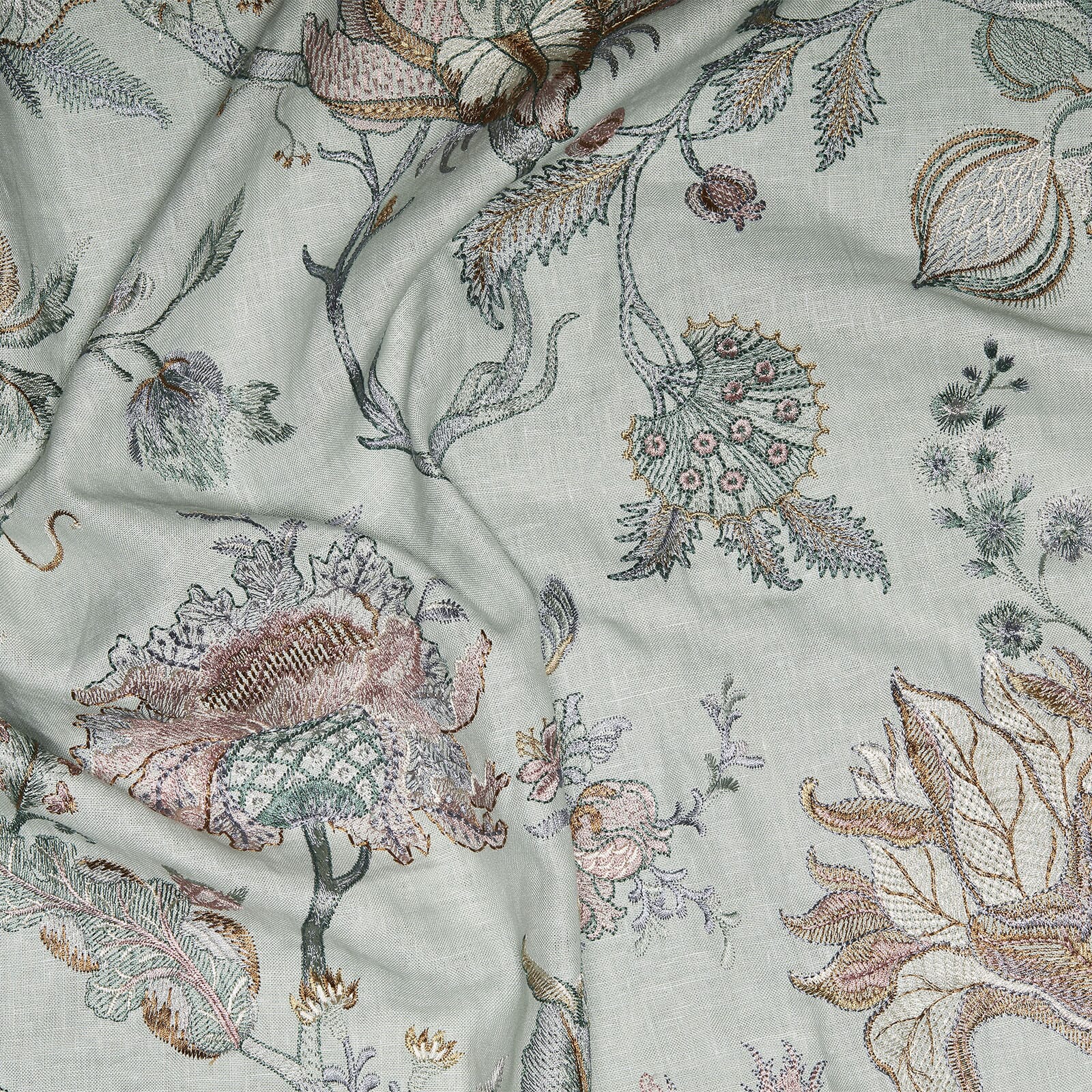 ARTEMIS Embroidered Linen - Pistachio
