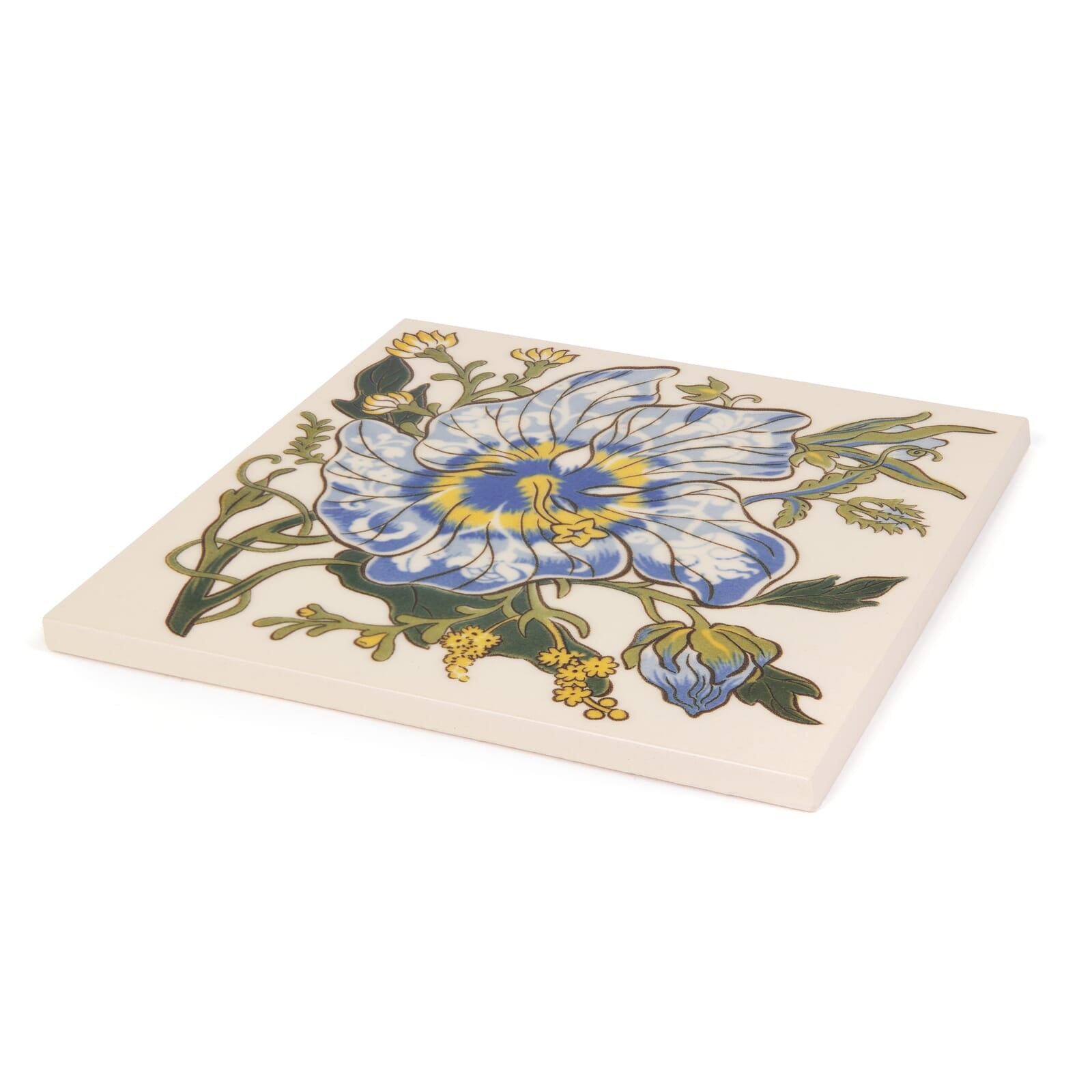 ARTEMIS HIBISCUS Printed Tiles - Ecru