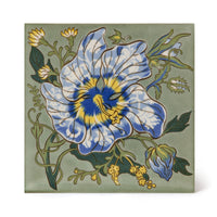 ARTEMIS HIBISCUS Printed Tiles Sample - Sage