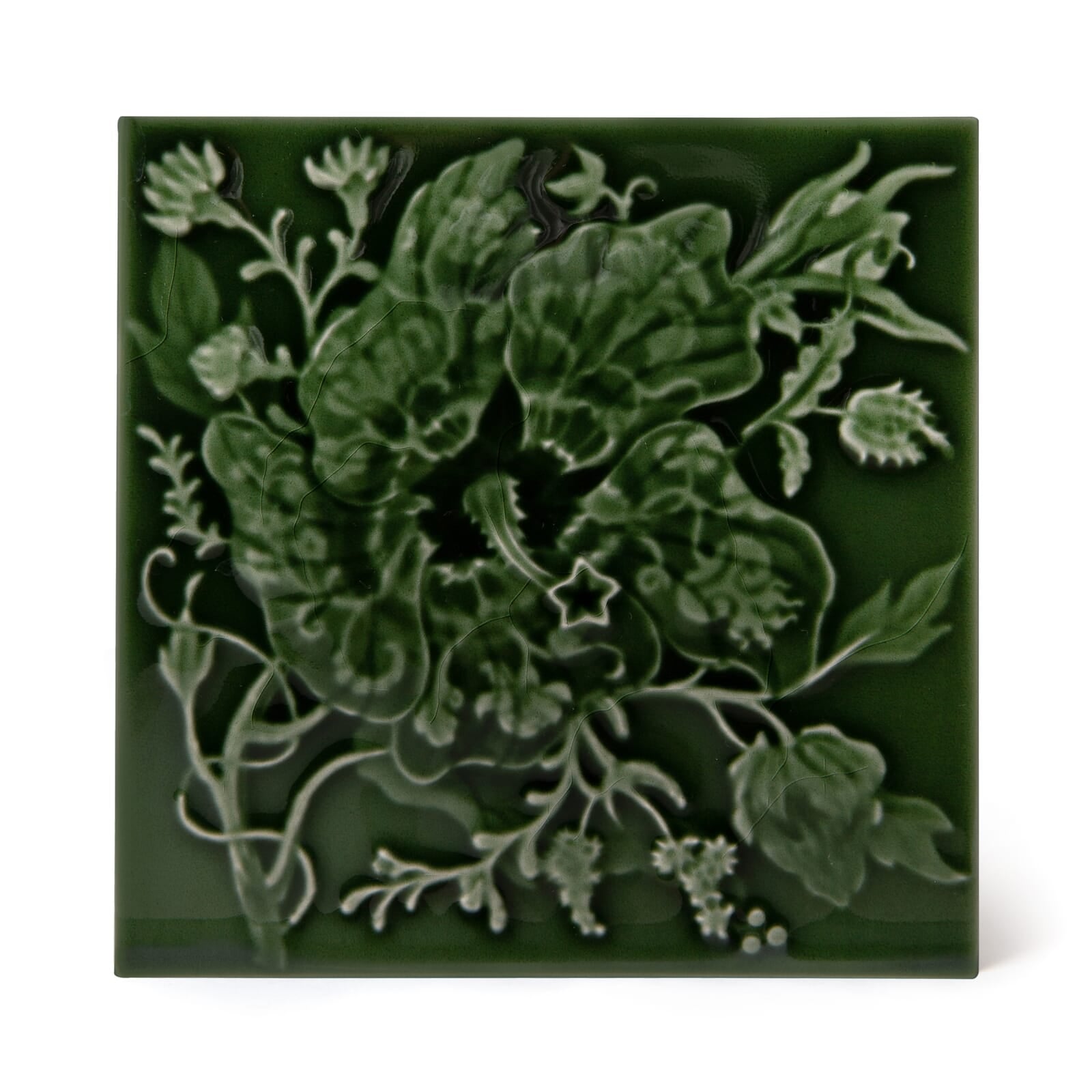 ARTEMIS HIBISCUS Relief Tiles Sample - Verde