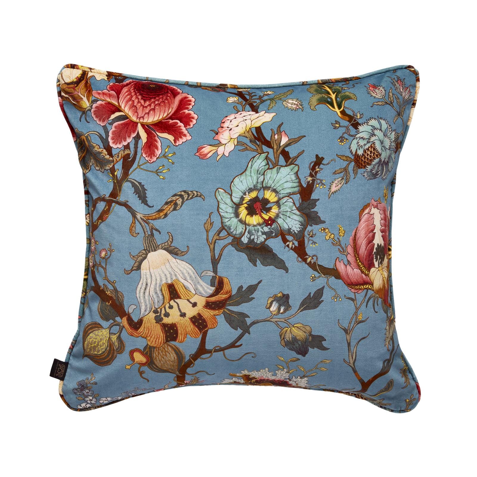 ARTEMIS Large Velvet Cushion - Azure