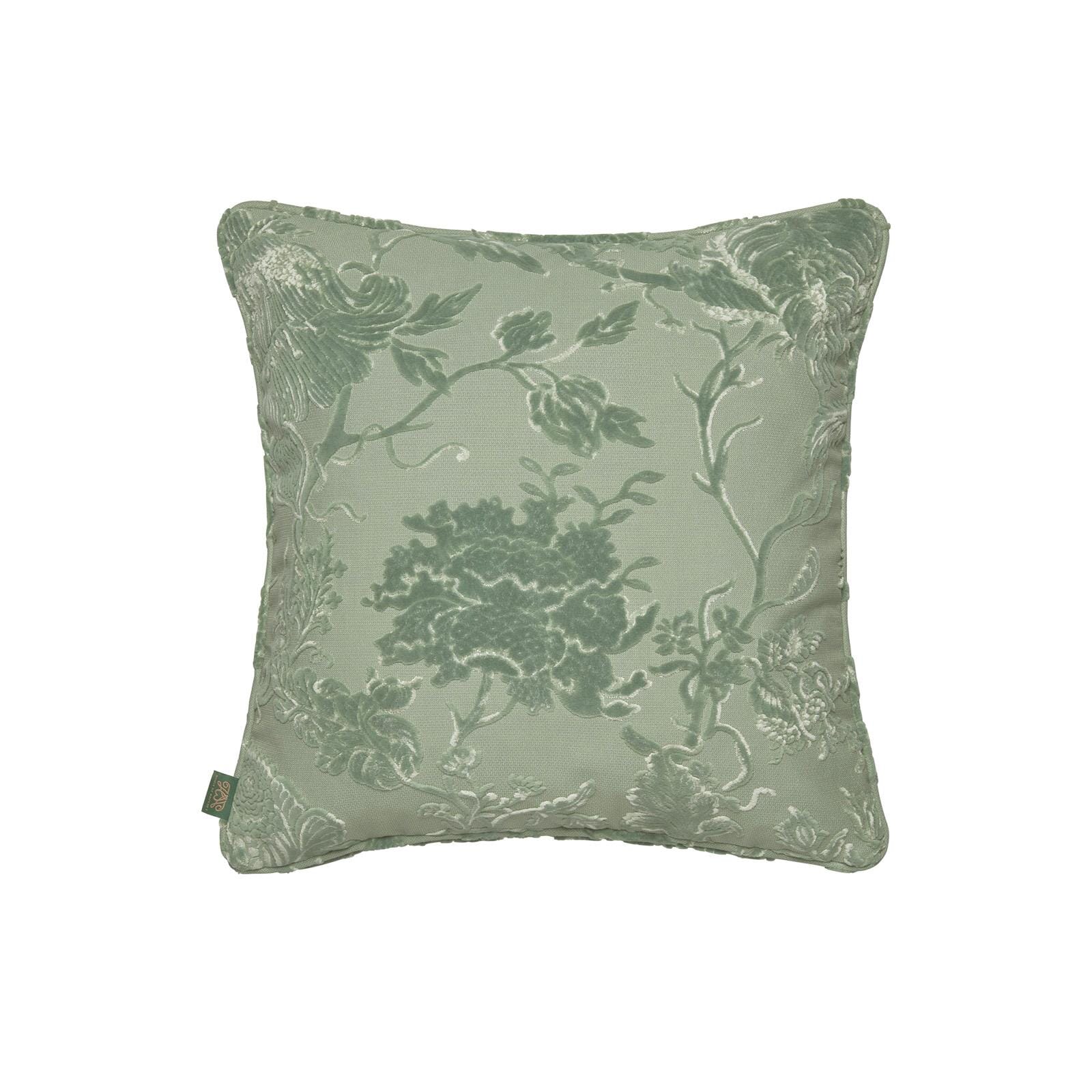 ARTEMIS Medium Cut-Velvet Cushion - Eucalyptus