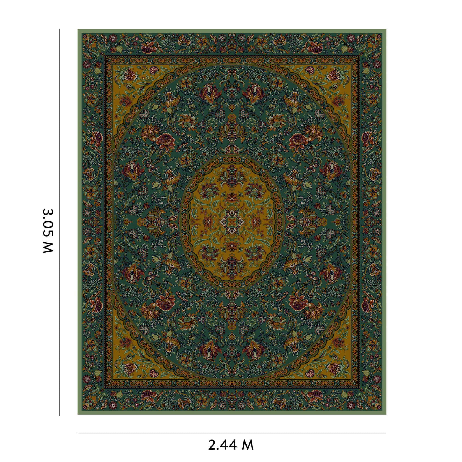 ARTEMIS Rug Petrol & Gold House of Hackney