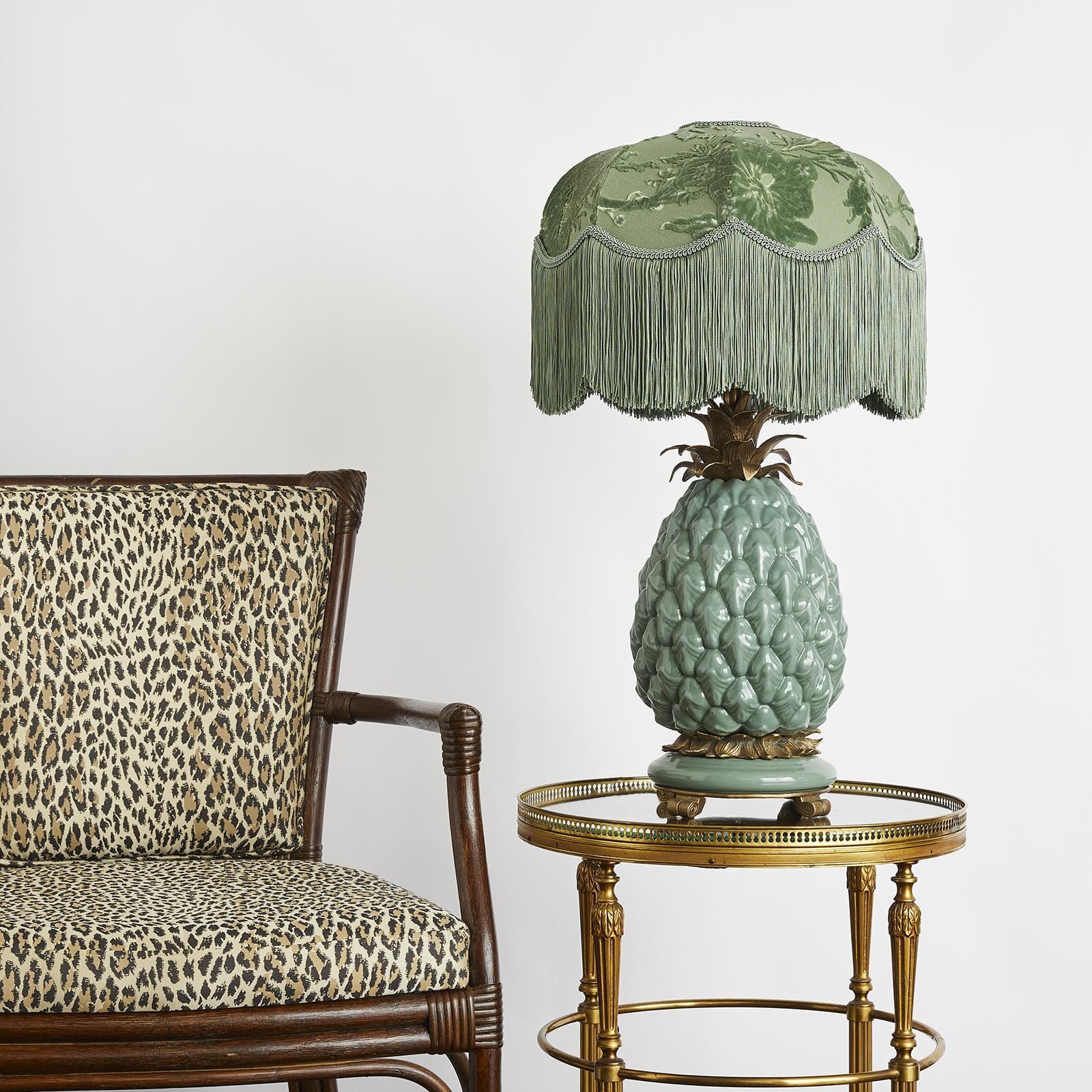 ARTEMIS Cut-Velvet Tilia - Eucalyptus