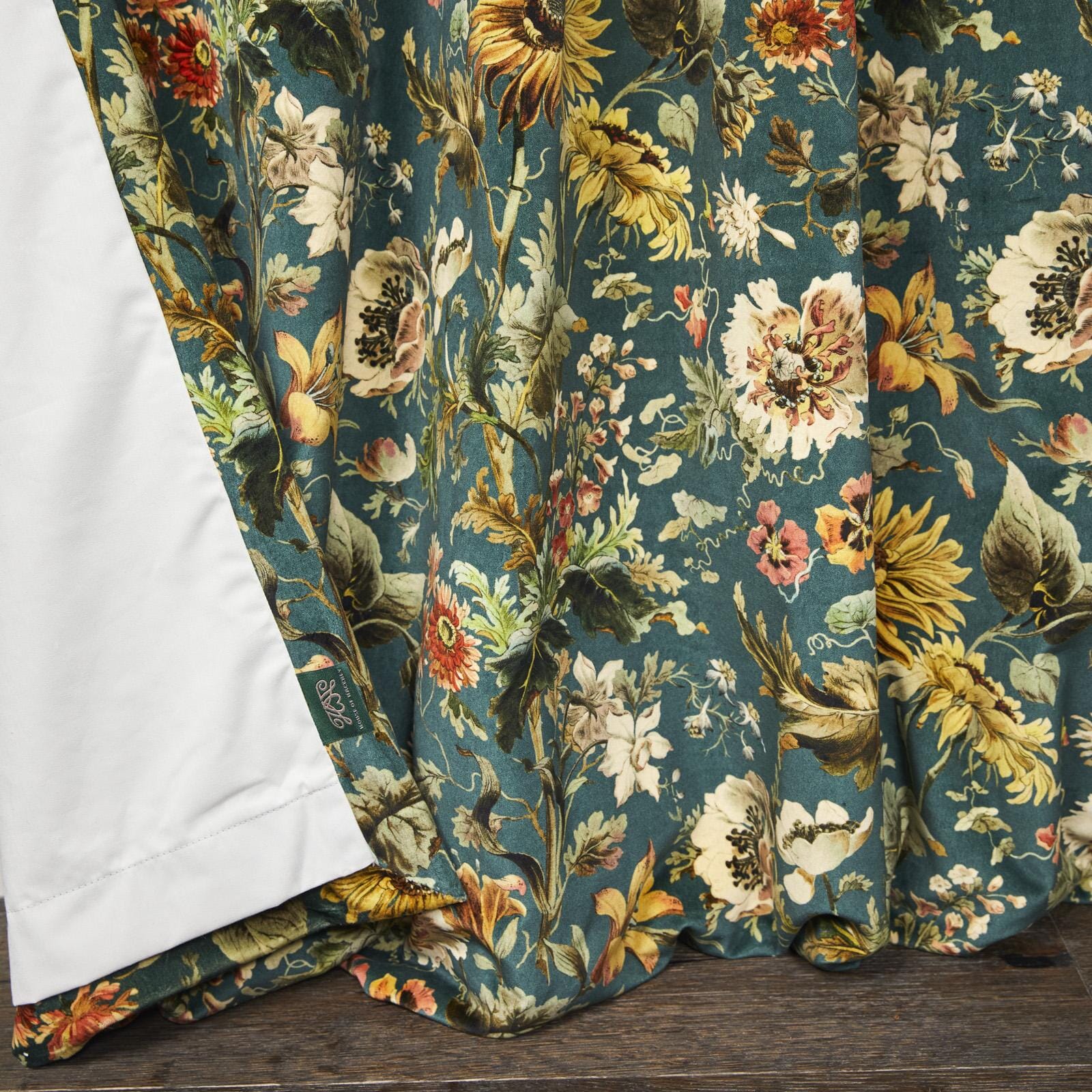 AVALON Velvet Curtain - Petrol