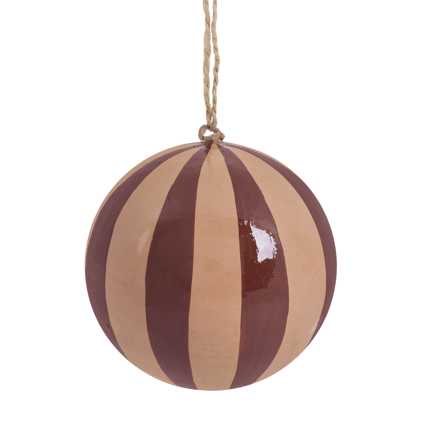 Striped Baubles 4 pack - Pink