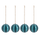 Artist's Stripe Baubles 4 pack - Blue