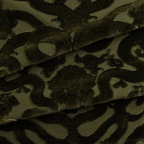 ANACONDA Velvet-Jacquard Curtain - Laurustine secondary image
