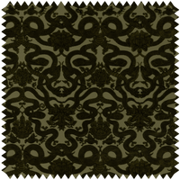 ANACONDA Cut-Velvet - Olive Green