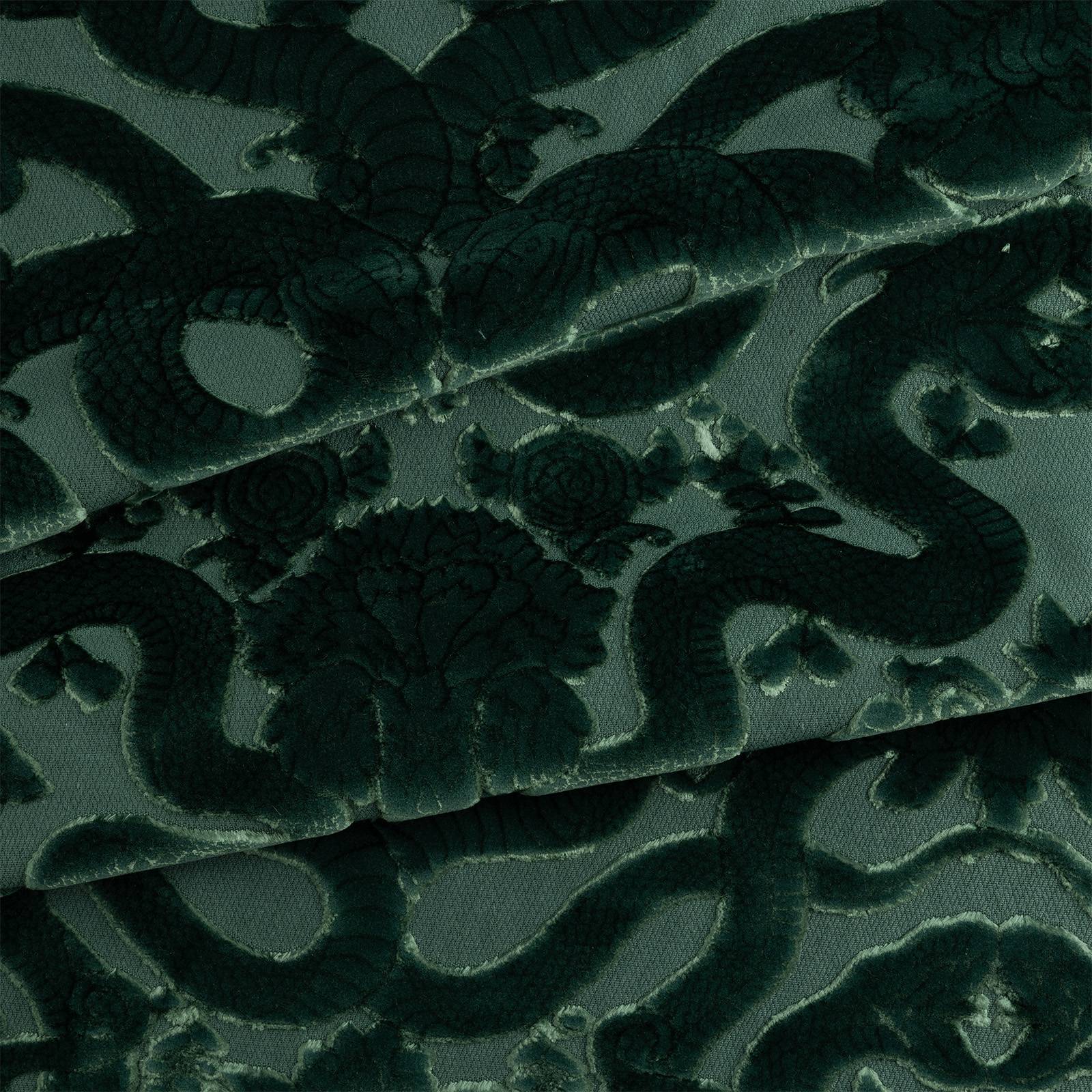 ANACONDA  Velvet Curtain - Petrol