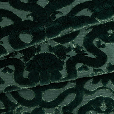 ANACONDA  Velvet Curtain - Petrol secondary image
