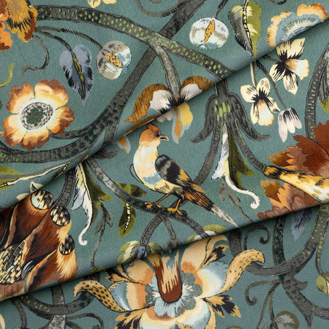 GAIA Velvet Curtain - Prussian Blue secondary image