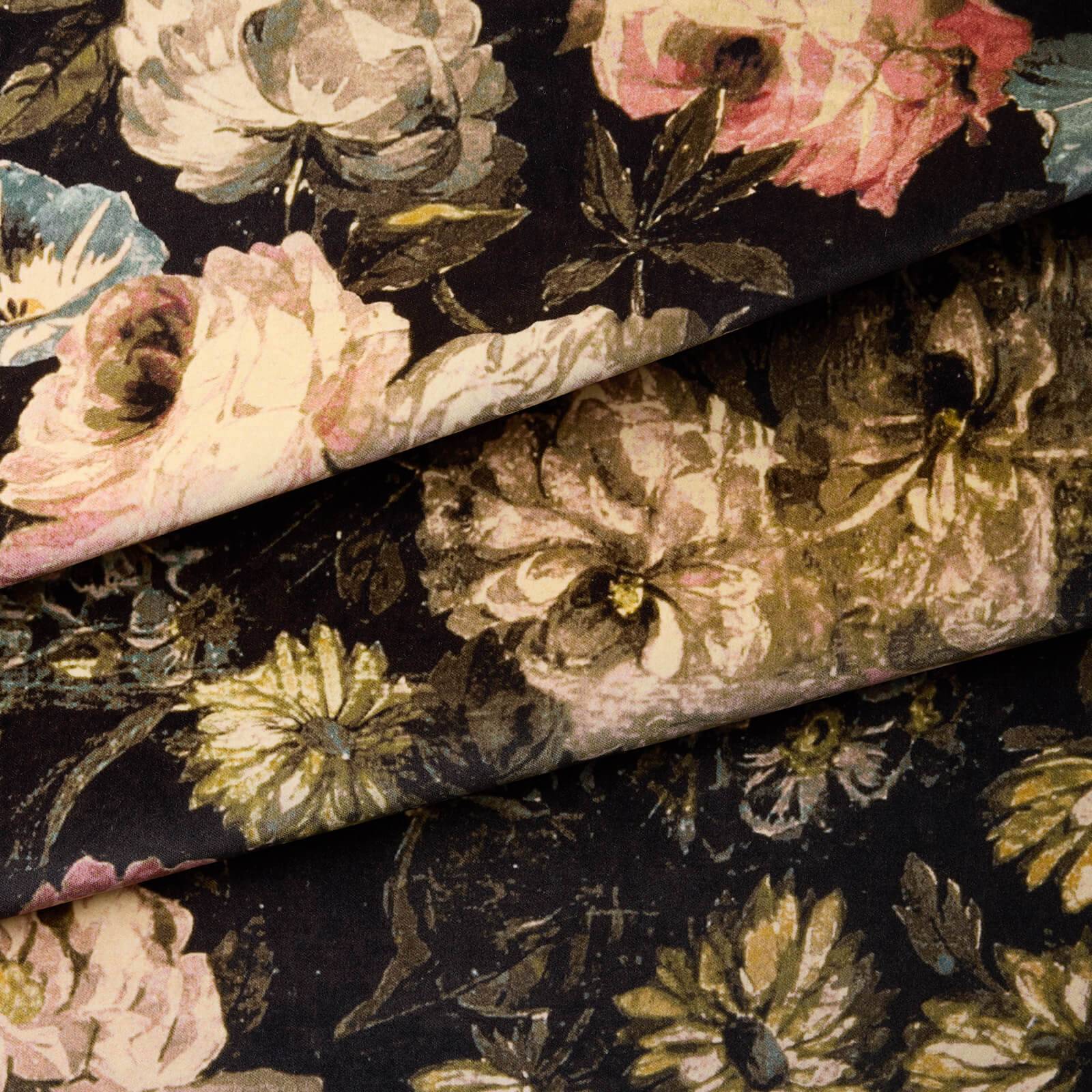 MIDNIGHT GARDEN Velvet Curtain - Multi