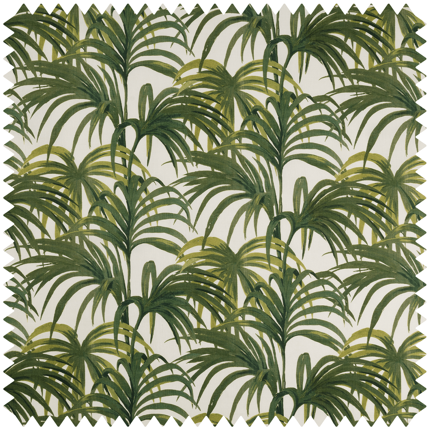 PALMERAL Cotton Linen - Off White & Green