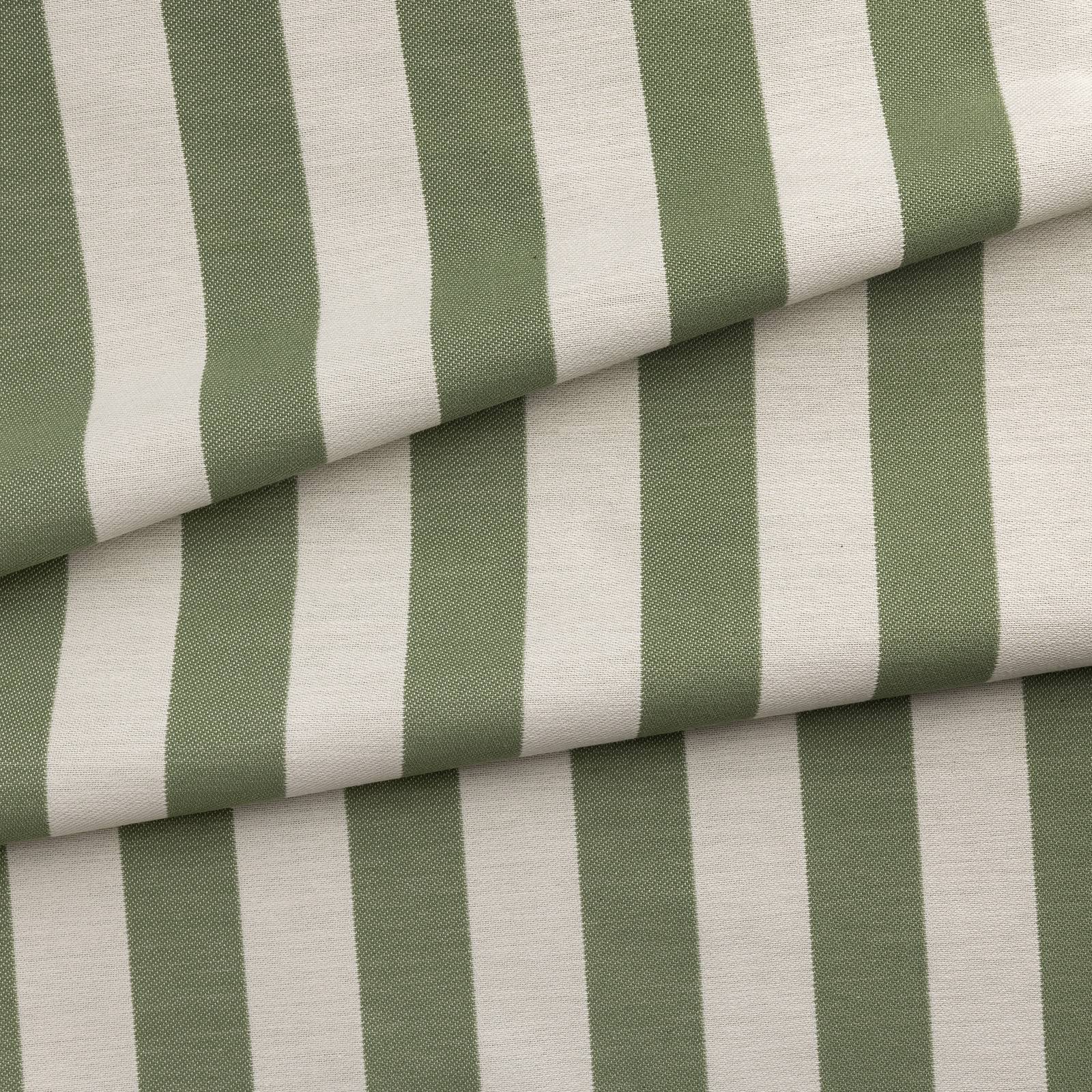 TREMATON STRIPE Jacquard Curtain - Verdigris