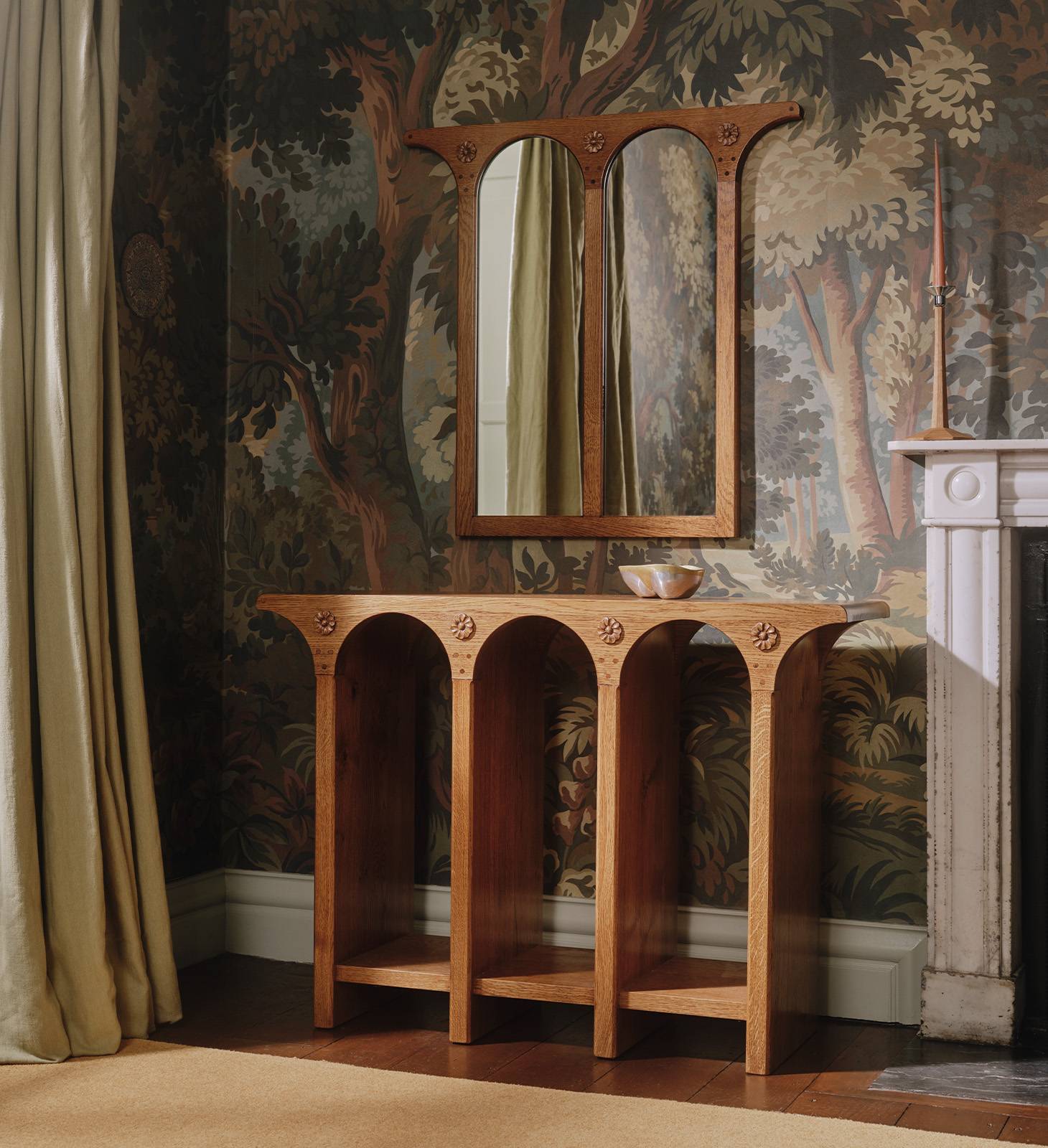 BRUNEL Double Mirror - Oak