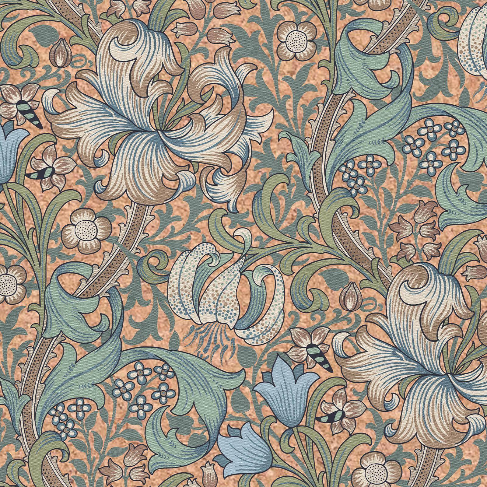 GOLDEN LILY Cork Wallpaper - Moonstone