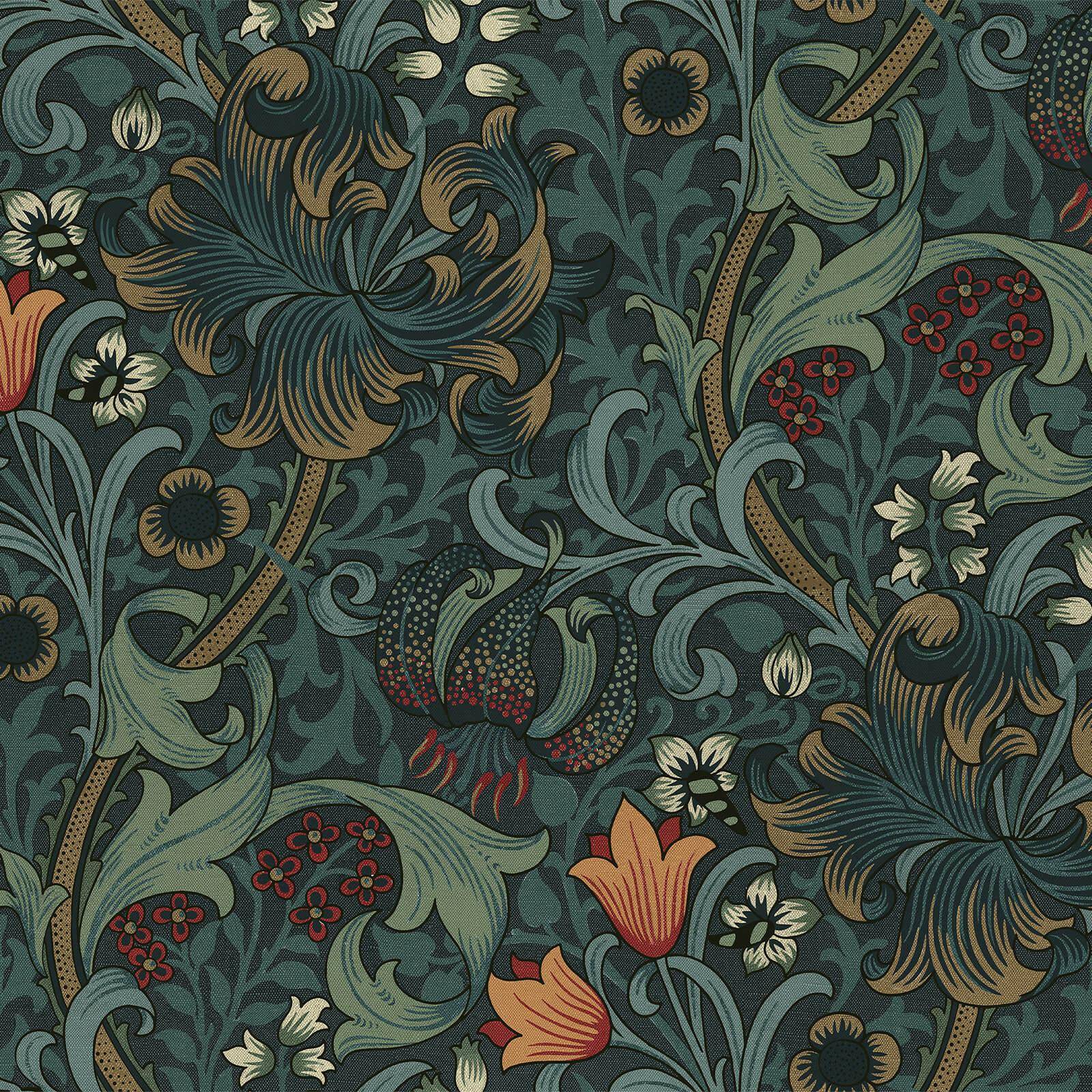 GOLDEN LILY Wallpaper - Midnight