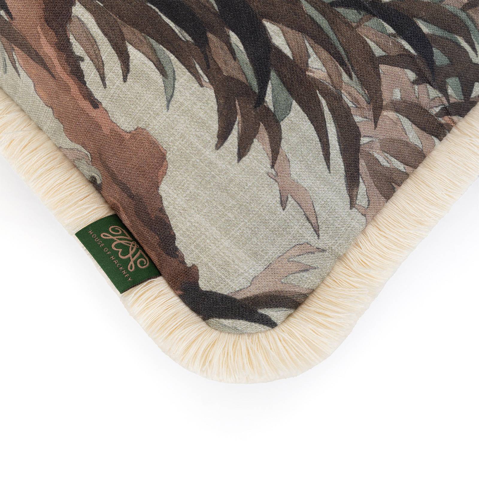a close up of a pillow