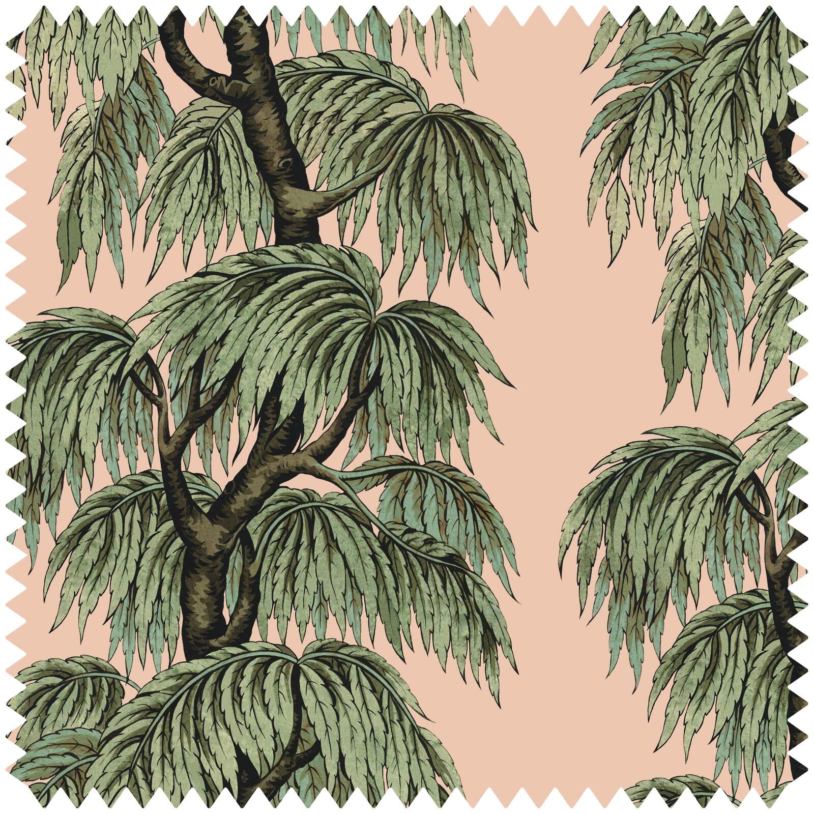 BABYLON Cotton Linen - Blush/Willow Sample