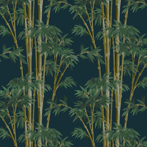 BAMBUSA Wallpaper - Midnight Sample