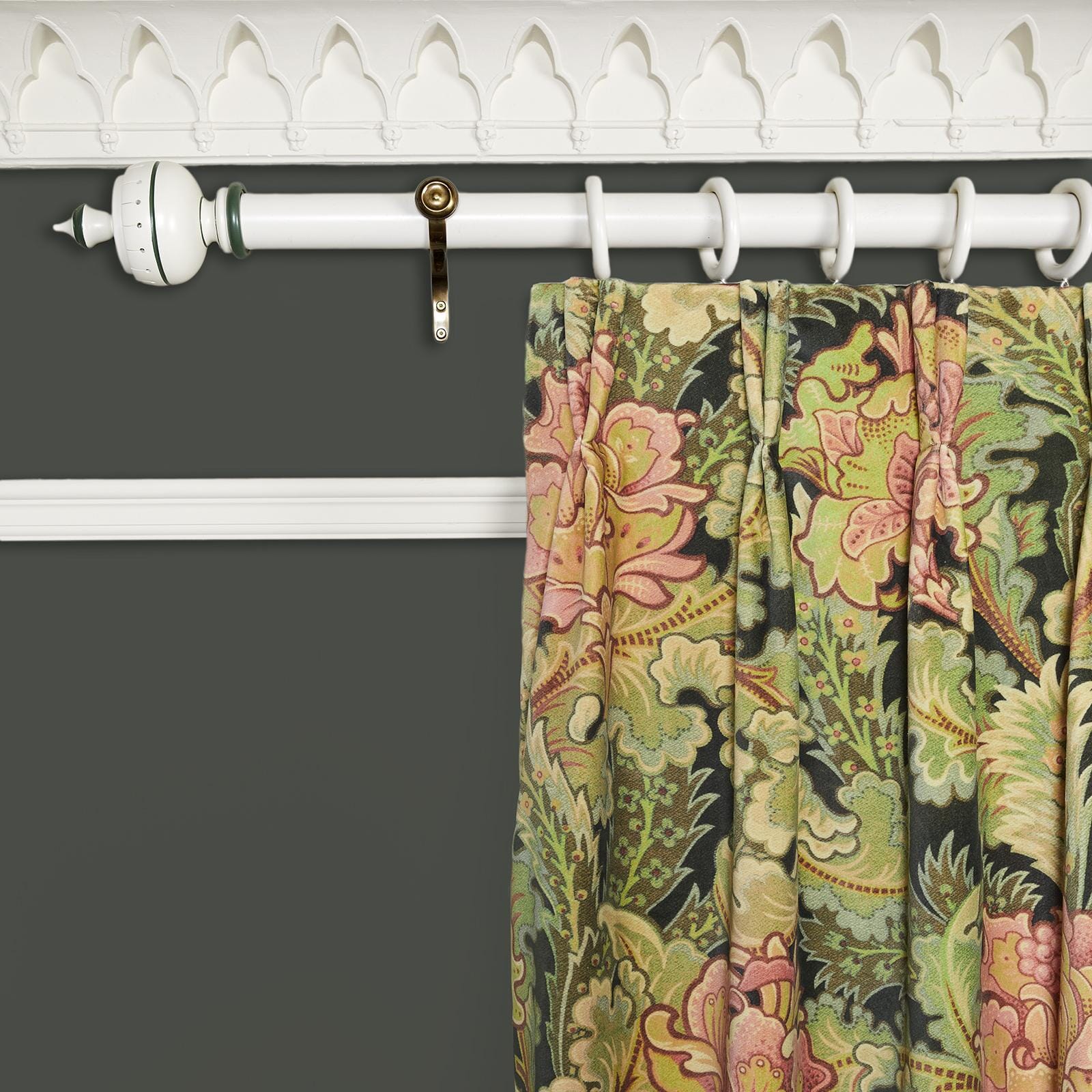 BATHSHEBA Velvet Curtain - Verde