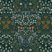 BLACKTHORN Wallpaper - Billiard Green Sample