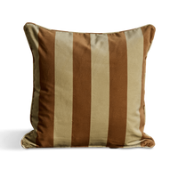 CAMELOT STRIPE Velvet Cushion - Ginger