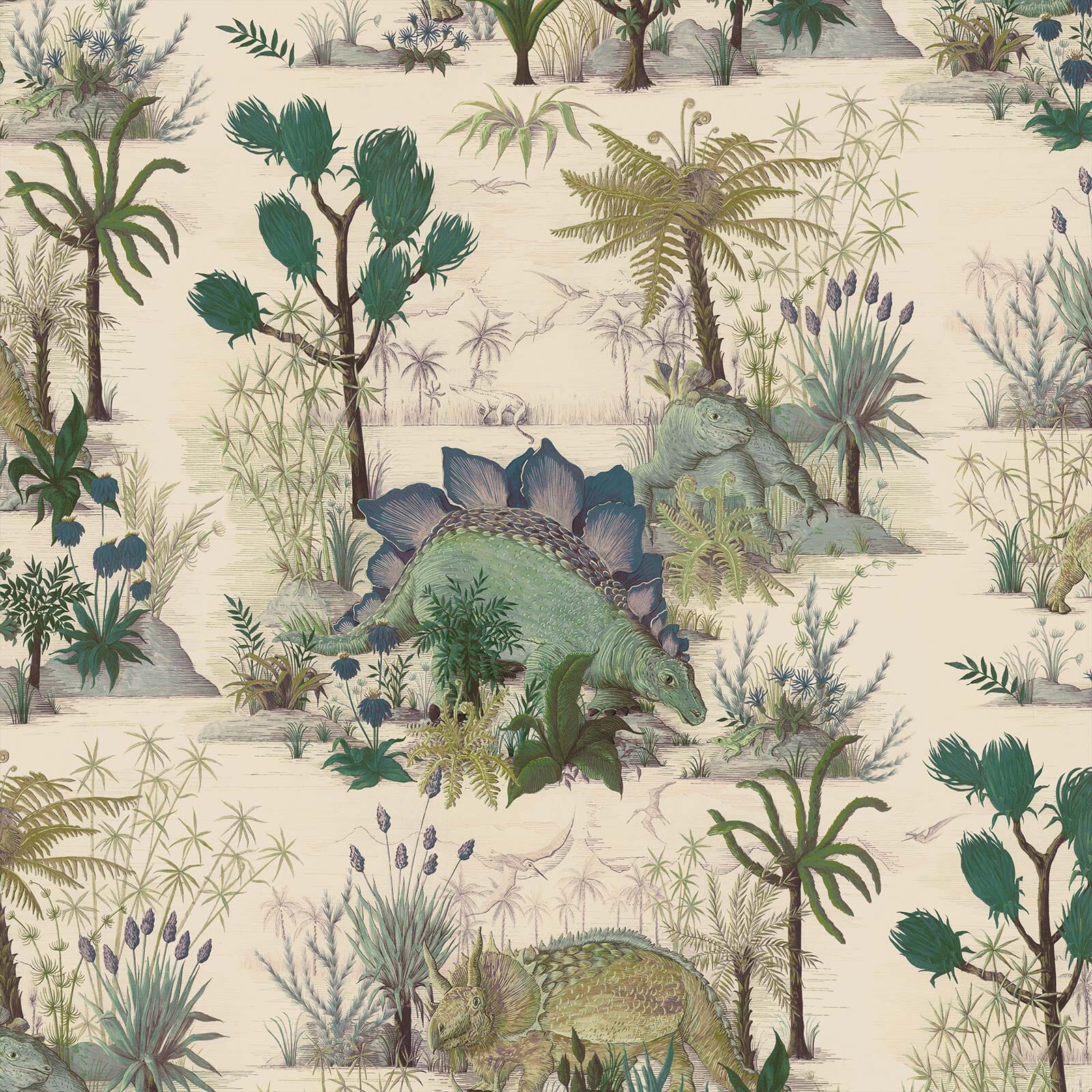 DINOSAURIA Wallpaper - Ecru Sample