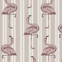 FLAMBOYANCE Wallpaper - Off White & Macaroon Pink Sample