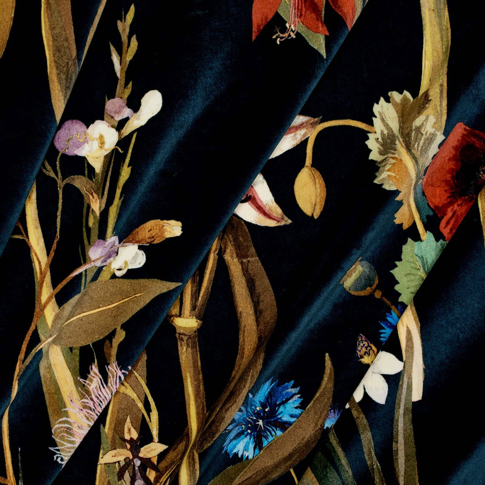 FLORA DELANICA Velvet Curtain - Midnight
