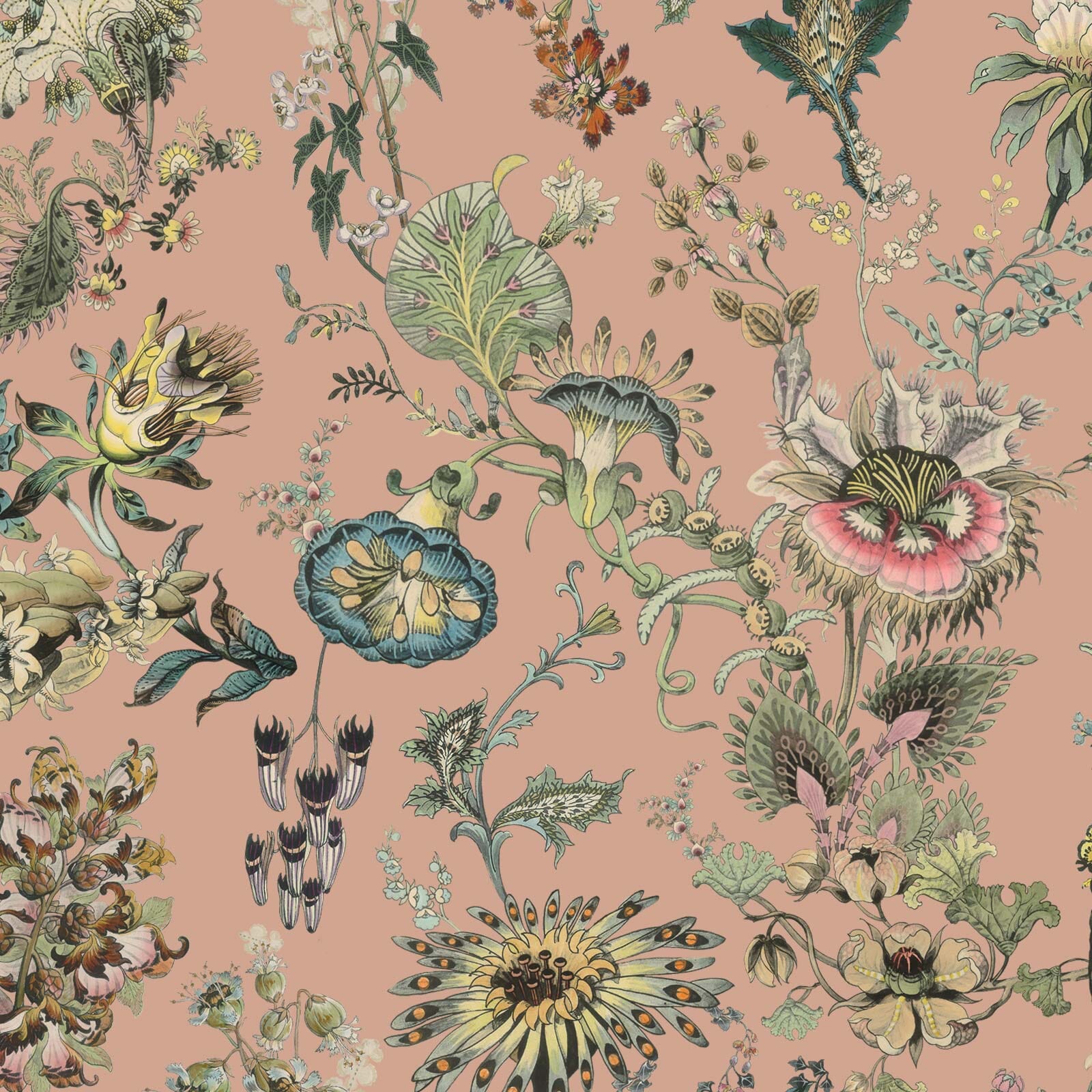 FLORAFANTASIA Wallpaper - Bisque Pink Sample