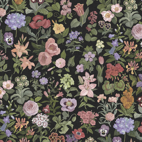 FLORALIA Wallpaper - Noir Sample