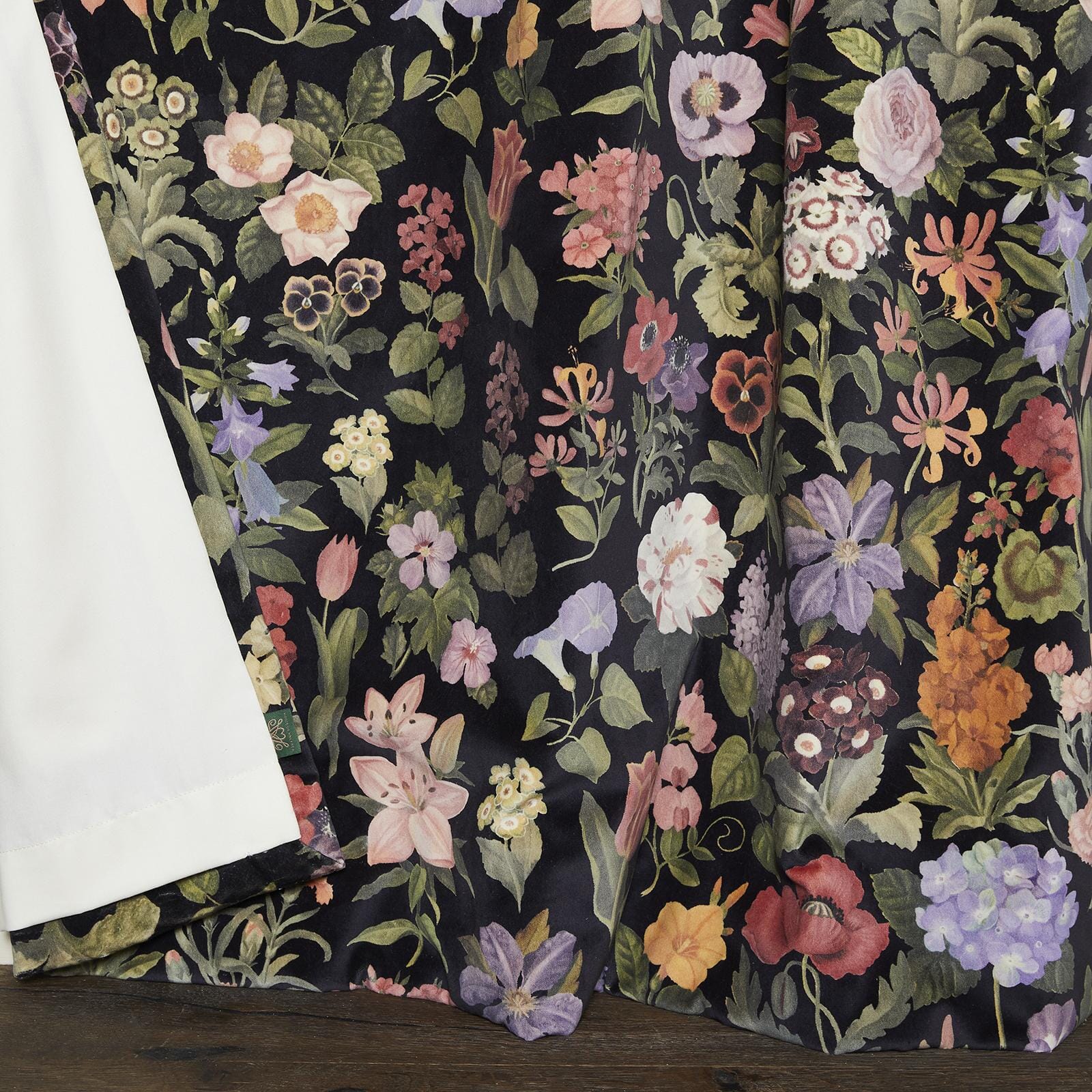FLORALIA Velvet Curtain - Noir