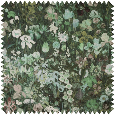 FLORIBUNDA MAGNA Cotton Linen - Verde Sample