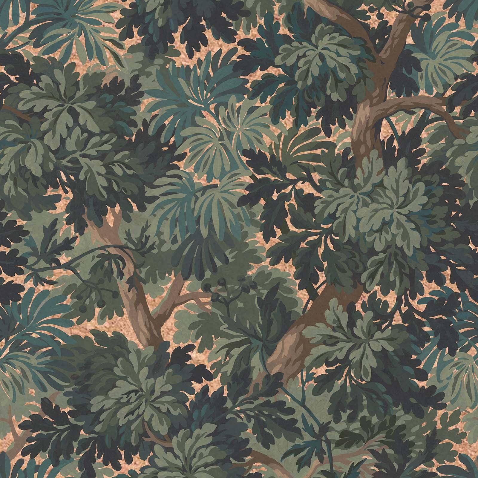 a wallpaper with trees and leaves