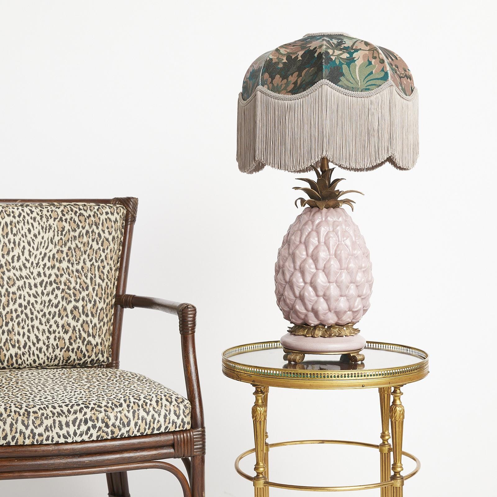 HOLLYHOCKS Velvet Isabella Lampshade - Spring | House of Hackney