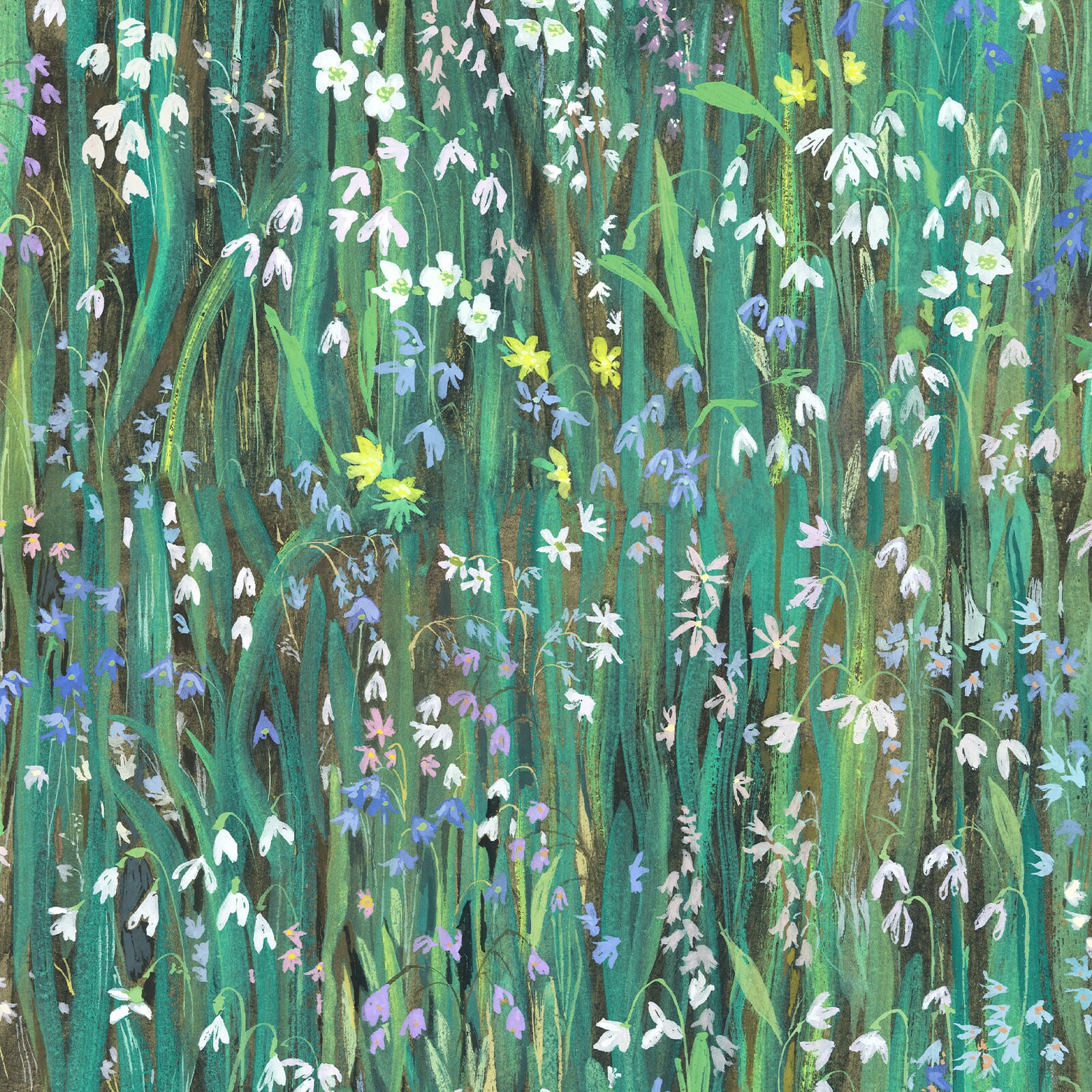 GALANTHI Wallpaper - Viridis Sample