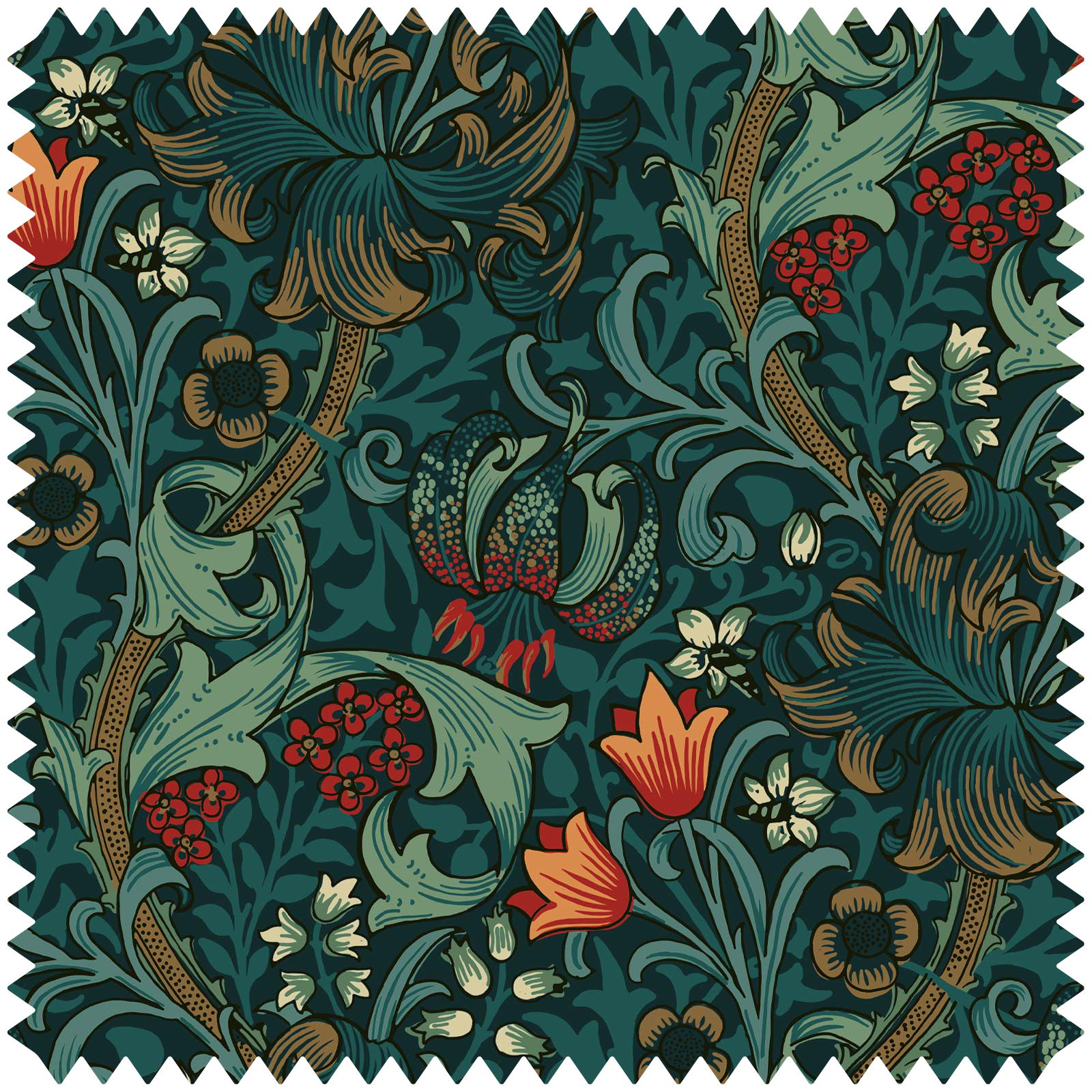 GOLDEN LILY Jacquard - Midnight
