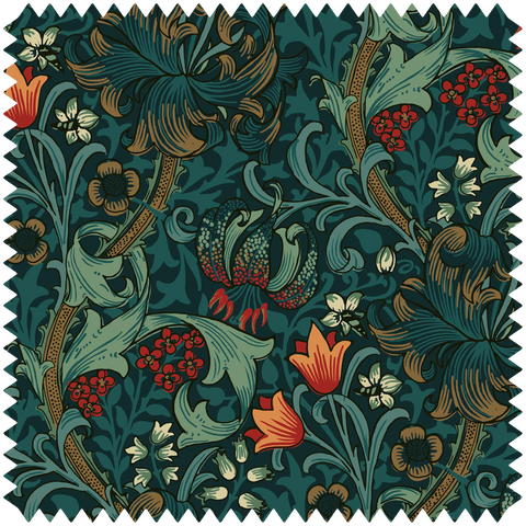 GOLDEN LILY Jacquard - Midnight Sample