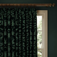 ANACONDA  Velvet Curtain - Petrol