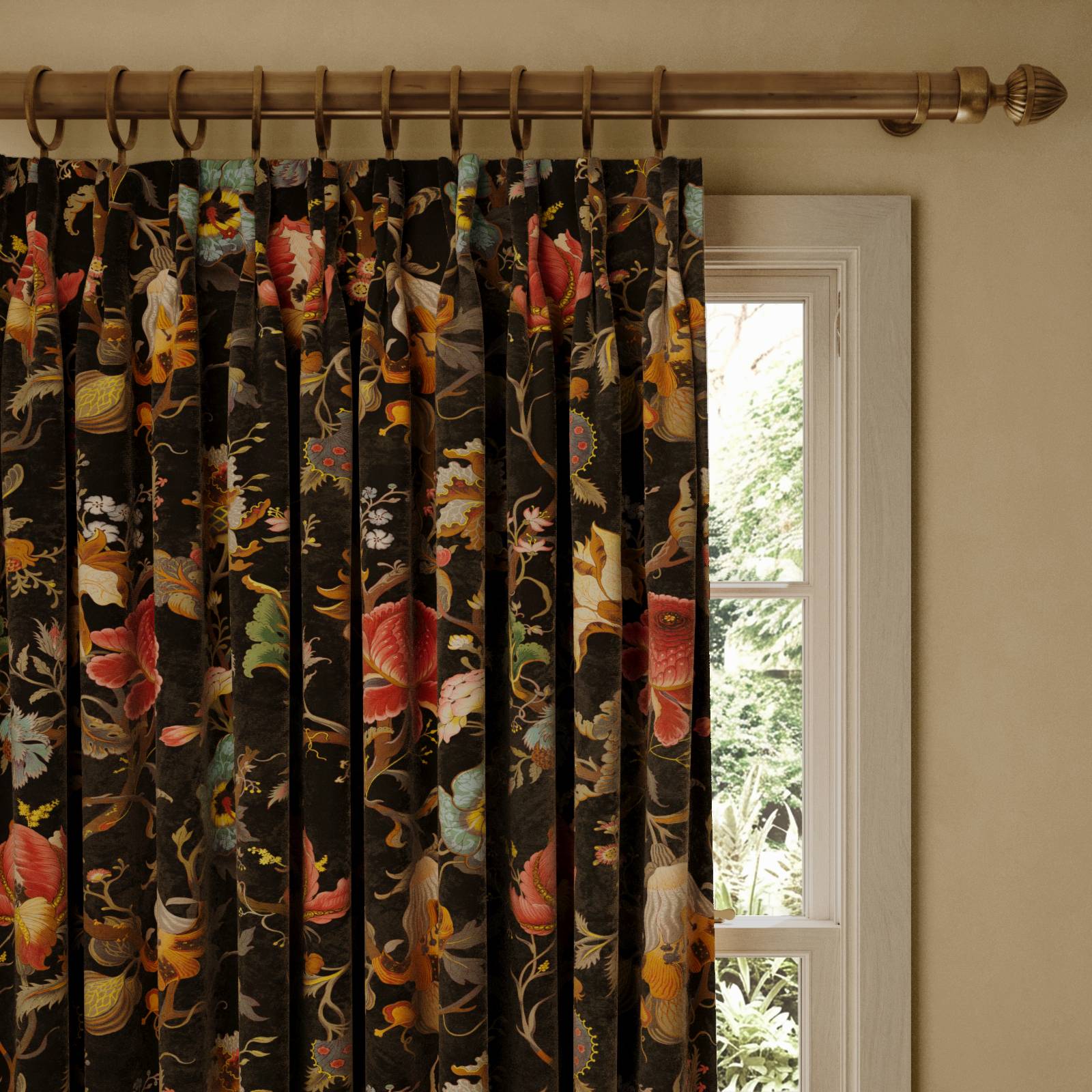 ARTEMIS Velvet Curtain - Black
