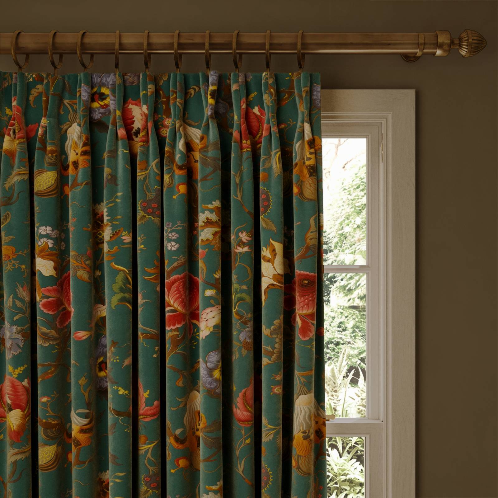 ARTEMIS Velvet Curtain - Petrol